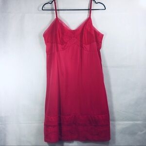 Vintage Vanity Fair Hot Pink Lace Slip